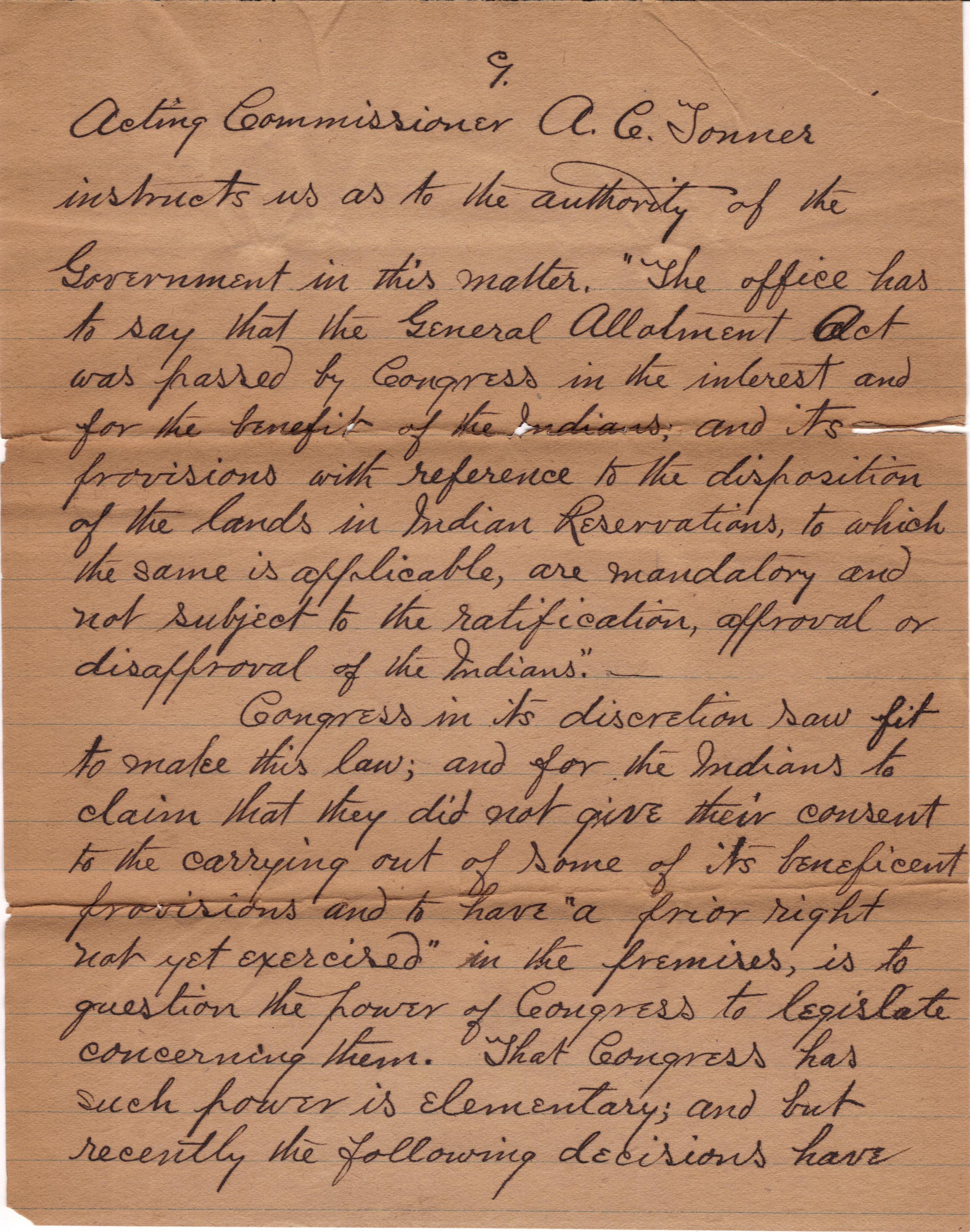 April 22, 1902: Winnebago Mission land papers (9)